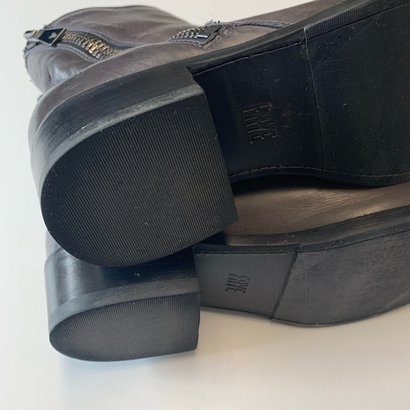 $358 Frye Demi Zip Bootie - Charcoal (Retail $358) - Picture 9 of 13